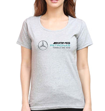 Load image into Gallery viewer, Mercedes AMG Petronas F1 T-Shirt for Women-XS(32 Inches)-Grey Melange-Ektarfa.online
