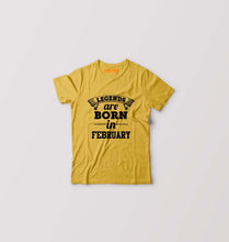 Load image into Gallery viewer, Legends are Born in February Kids T-Shirt for Boy/Girl-Golden Yellow-Ektarfa.online
