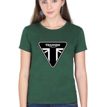 Load image into Gallery viewer, Triumph T-Shirt for Women-XS(32 Inches)-Dark Green-Ektarfa.online
