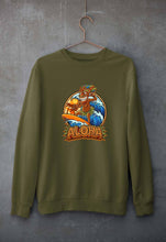 Load image into Gallery viewer, Old School Unisex Sweatshirt for Men/Women-S(40 Inches)-Olive Green-Ektarfa.online
