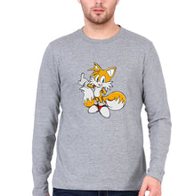 Load image into Gallery viewer, Tails Sonic Full Sleeves T-Shirt for Men-Grey Melange-Ektarfa.online
