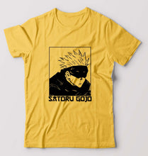 Load image into Gallery viewer, Gojo Satoru Anime T-Shirt for Men-S(38 Inches)-Golden Yellow-Ektarfa.online
