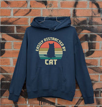 Load image into Gallery viewer, Cat Unisex Hoodie for Men/Women-S(40 Inches)-Navy Blue-Ektarfa.online
