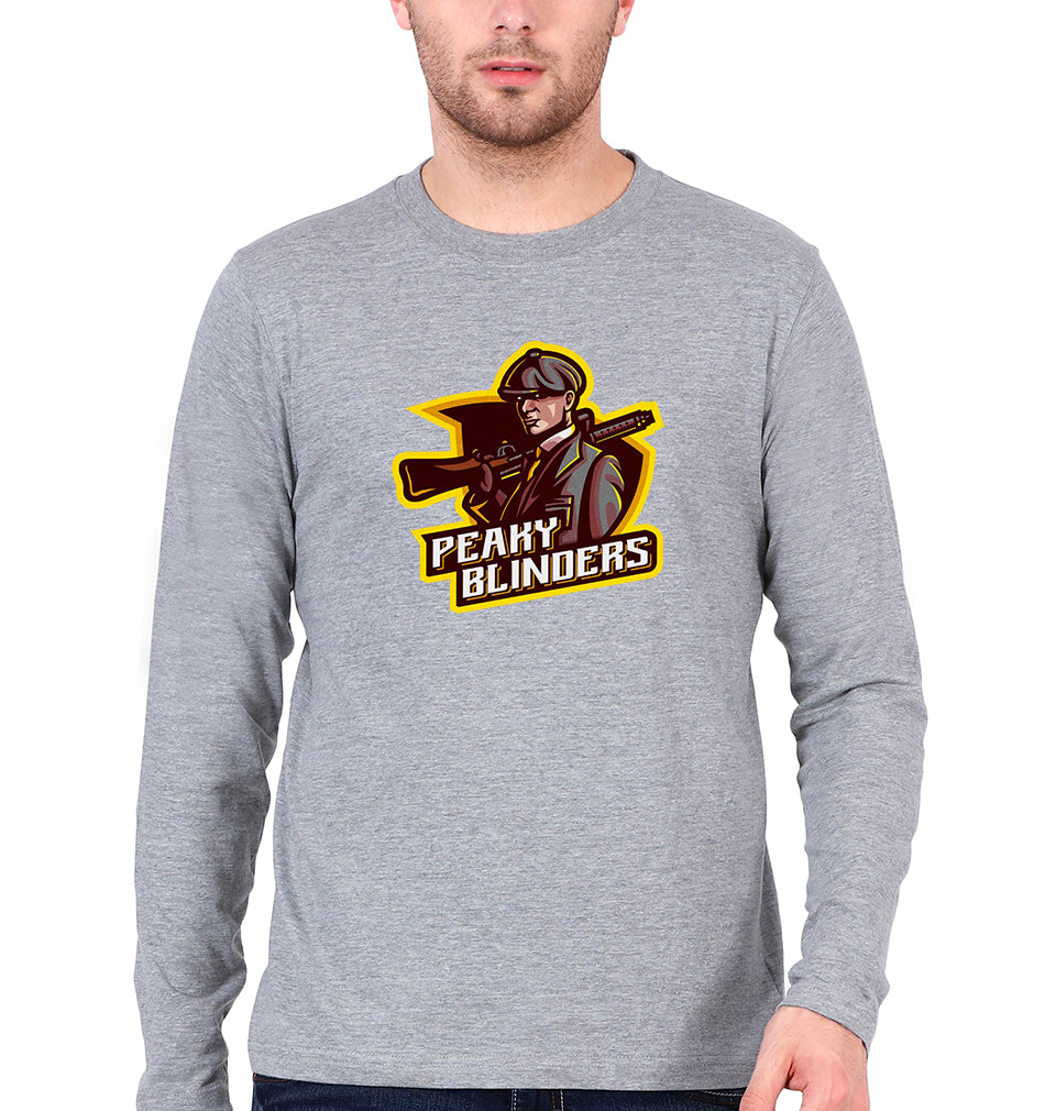 Peaky Blinders Full Sleeves T-Shirt for Men-Grey Melange-Ektarfa.online