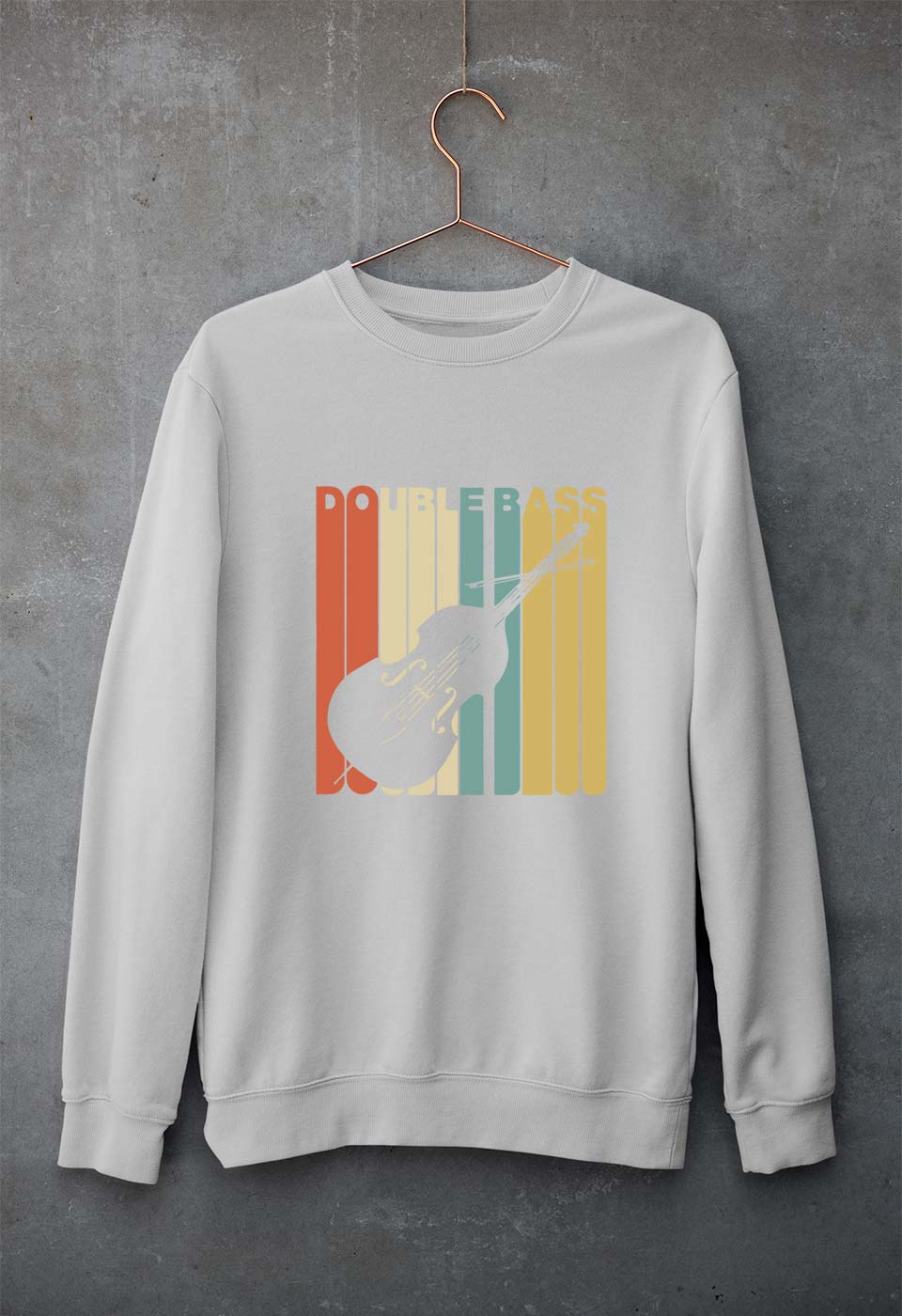 Double Bass Violin Unisex Sweatshirt for Men/Women-Grey Melange-Ektarfa.online