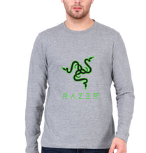 Load image into Gallery viewer, Razer Full Sleeves T-Shirt for Men-Grey-Ektarfa.online

