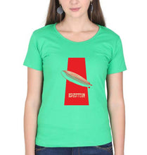 Load image into Gallery viewer, Led Zeppelin T-Shirt for Women-XS(32 Inches)-flag green-Ektarfa.online
