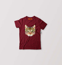 Load image into Gallery viewer, TRIANGLE_CAT Kids T-Shirt for Boy/Girl-MAROON-Ektarfa.online

