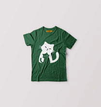 Load image into Gallery viewer, Cat T-Shirt for Boy/Girl-0-1 Year(20 Inches)-Dark Green-Ektarfa.online
