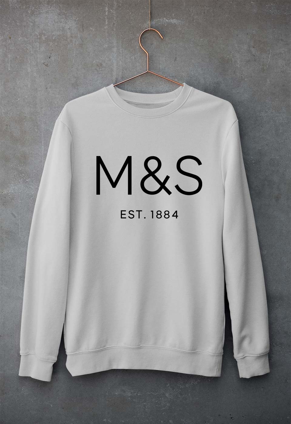 M&S Unisex Sweatshirt for Men/Women-S(40 Inches)-Grey Melange-Ektarfa.online