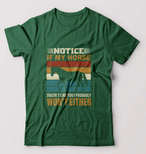Load image into Gallery viewer, Horse T-Shirt for Men-Bottle Green-Ektarfa.online
