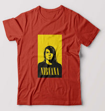 Load image into Gallery viewer, Nirvana T-Shirt for Men-Brick Red-Ektarfa.online
