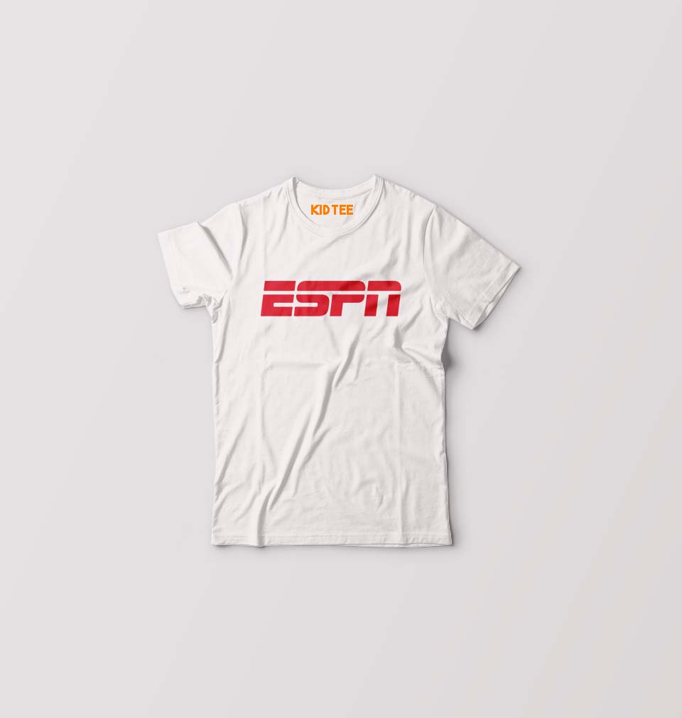 ESPN Kids T-Shirt for Boy/Girl-0-1 Year(20 Inches)-White-Ektarfa.online