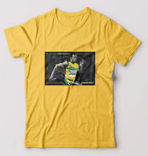 Load image into Gallery viewer, Usain Bolt T-Shirt for Men-Golden Yellow-Ektarfa.online
