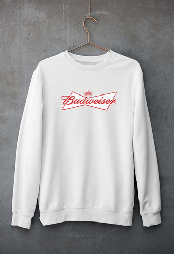 Budweiser Unisex Sweatshirt for Men/Women-White-Ektarfa.online