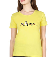 Load image into Gallery viewer, Penguins of Madagascar T-Shirt for Women-Yellow-Ektarfa.online
