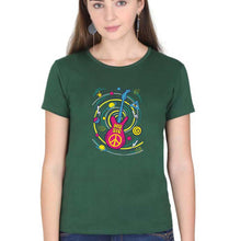 Load image into Gallery viewer, Psychedelic Music T-Shirt for Women-XS(32 Inches)-Dark Green-Ektarfa.online
