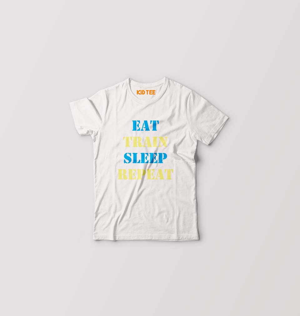 Gym Kids T-Shirt for Boy/Girl-0-1 Year(20 Inches)-White-Ektarfa.online