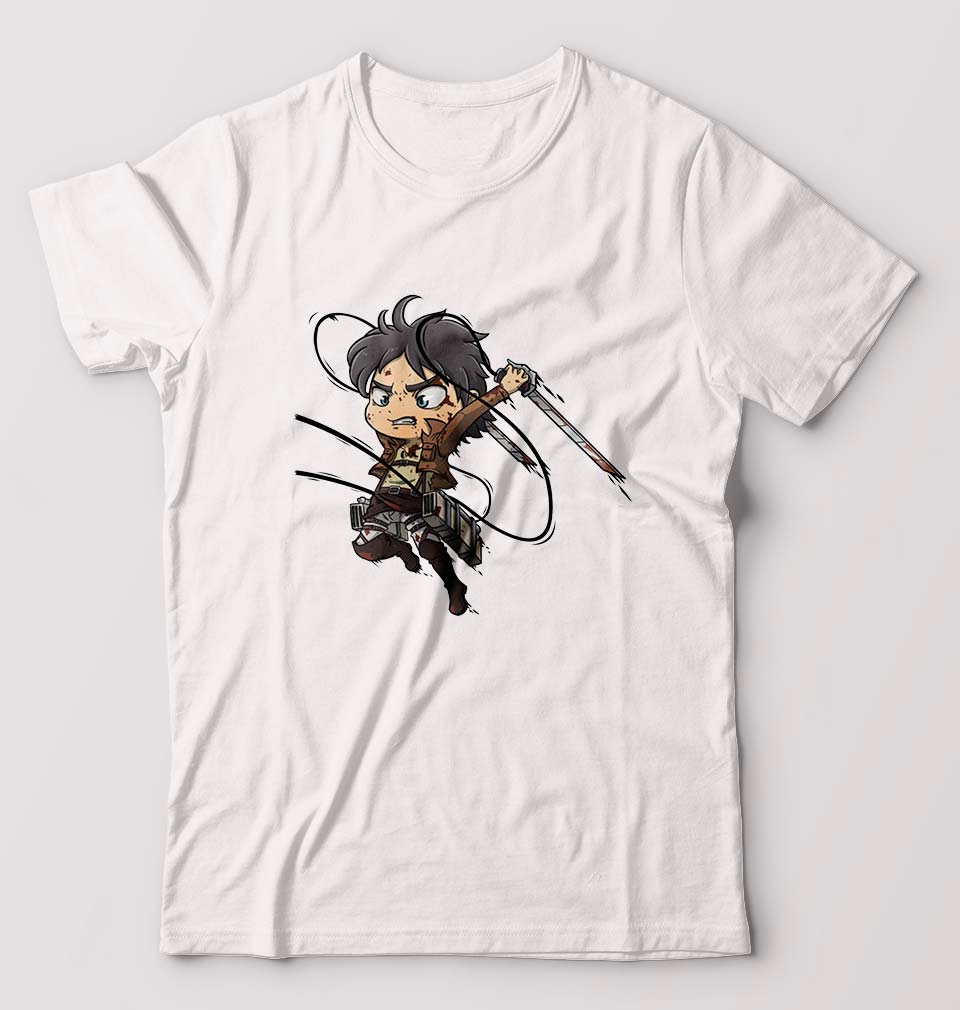 Attack on Titan T-Shirt for Men-White-Ektarfa.online