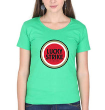 Load image into Gallery viewer, Lucky Strike T-Shirt for Women-XS(32 Inches)-flag green-Ektarfa.online
