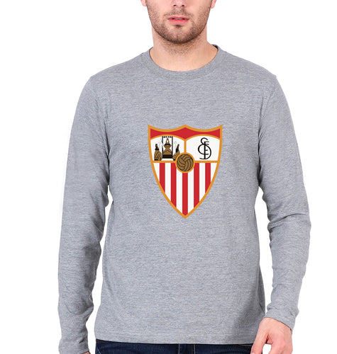 Sevilla Full Sleeves T-Shirt for Men-Grey Melange-Ektarfa.online