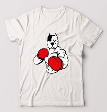 Load image into Gallery viewer, Pitbull Boxing T-Shirt for Men-S(38 Inches)-White-Ektarfa.online
