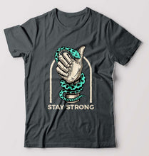 Load image into Gallery viewer, Stay Strong T-Shirt for Men-S(38 Inches)-Steel grey-Ektarfa.online
