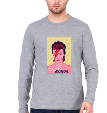 Load image into Gallery viewer, David Bowie Full Sleeves T-Shirt for Men-Grey Melange-Ektarfa.online
