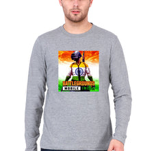 Load image into Gallery viewer, Battlegrounds Mobile India (BGMI) Full Sleeves T-Shirt for Men-Grey Melange-Ektarfa.online
