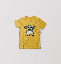 Load image into Gallery viewer, Yoda Star Wars Kids T-Shirt for Boy/Girl-0-1 Year(20 Inches)-Golden Yellow-Ektarfa.online
