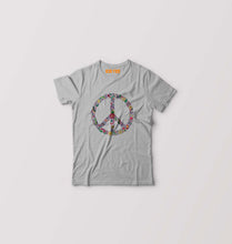 Load image into Gallery viewer, Floral Peace Kids T-Shirt for Boy/Girl-0-1 Year(20 Inches)-Grey-Ektarfa.online
