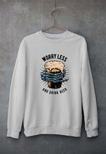 Load image into Gallery viewer, Beer Unisex Sweatshirt for Men/Women-S(40 Inches)-Grey Melange-Ektarfa.online

