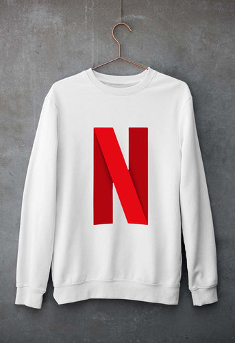 Netflix Unisex Sweatshirt for Men/Women-White-Ektarfa.online