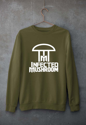 Infected Mushroom Unisex Sweatshirt for Men/Women-Olive Green-Ektarfa.online