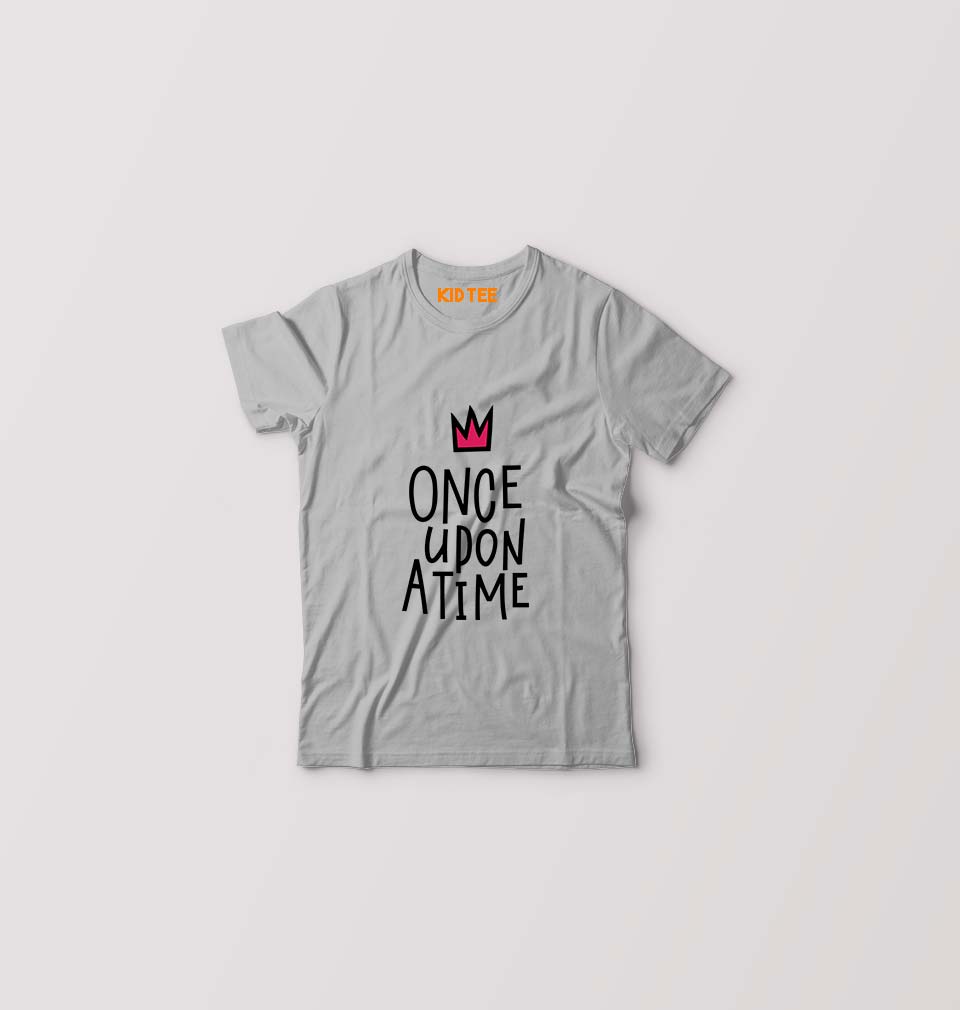 Once Upon a Time Kids T-Shirt for Boy/Girl-Grey-Ektarfa.online