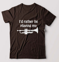 Load image into Gallery viewer, Trumpet Love T-Shirt for Men-Coffee Brown-Ektarfa.online

