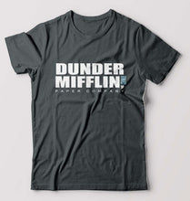 Load image into Gallery viewer, Dunder Mifflin T-Shirt for Men-S(38 Inches)-Steel grey-Ektarfa.online
