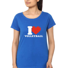 Load image into Gallery viewer, I Love Volleyball T-Shirt for Women
