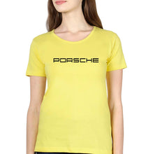 Load image into Gallery viewer, Porsche T-Shirt for Women-XS(32 Inches)-Yellow-Ektarfa.online
