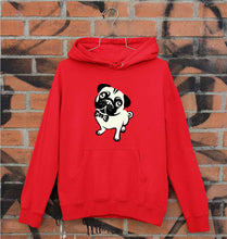 Load image into Gallery viewer, Pug Dog Unisex Hoodie for Men/Women-S(40 Inches)-Red-Ektarfa.online
