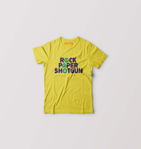 Rock Paper Shotgun Kids T-Shirt for Boy/Girl-Mustard Yellow-Ektarfa.online