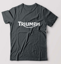 Load image into Gallery viewer, Triumph T-Shirt for Men-S(38 Inches)-Steel grey-Ektarfa.online
