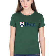 Load image into Gallery viewer, University of Pennsylvania T-Shirt for Women-Dark Green-Ektarfa.online
