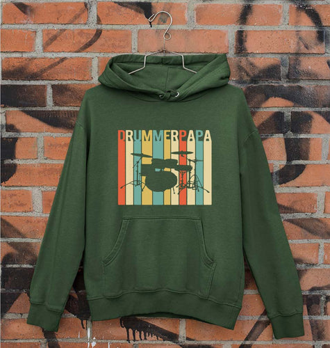 Drummer Papa Unisex Hoodie for Men/Women-Dark Green-Ektarfa.online
