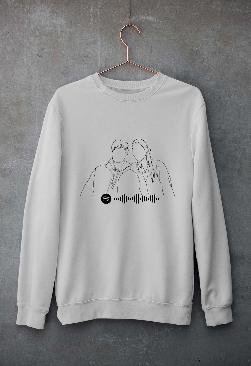 Spotify Unisex Sweatshirt for Men/Women-Grey Melange-Ektarfa.online