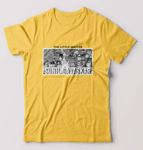 Load image into Gallery viewer, Sunil Gavaskar T-Shirt for Men-S(38 Inches)-Golden Yellow-Ektarfa.online
