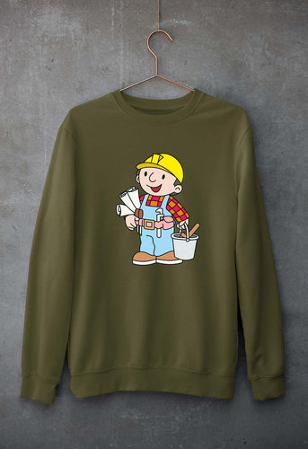 Bob the Builder Unisex Sweatshirt for Men/Women-Olive Green-Ektarfa.online