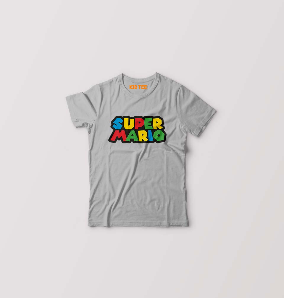 Super Mario Kids T-Shirt for Boy/Girl-0-1 Year(20 Inches)-Grey-Ektarfa.online