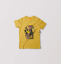 Load image into Gallery viewer, Trippy Psychedelic Skull Emoji Kids T-Shirt for Boy/Girl-Golden Yellow-Ektarfa.online
