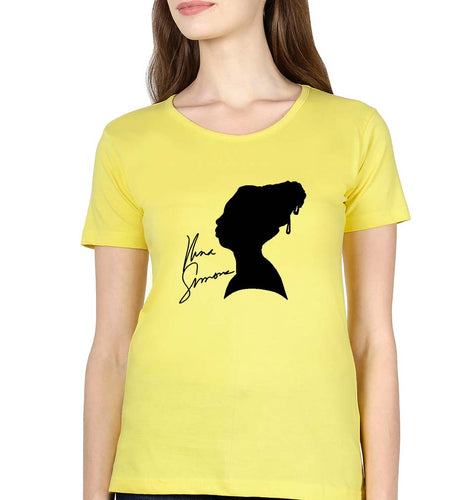 Nina Simone T-Shirt for Women-Yellow-Ektarfa.online